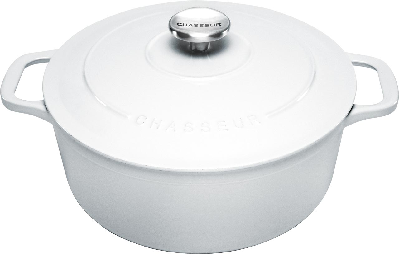 Chasseur Round French Oven 24cm/3.8L Brilliant White