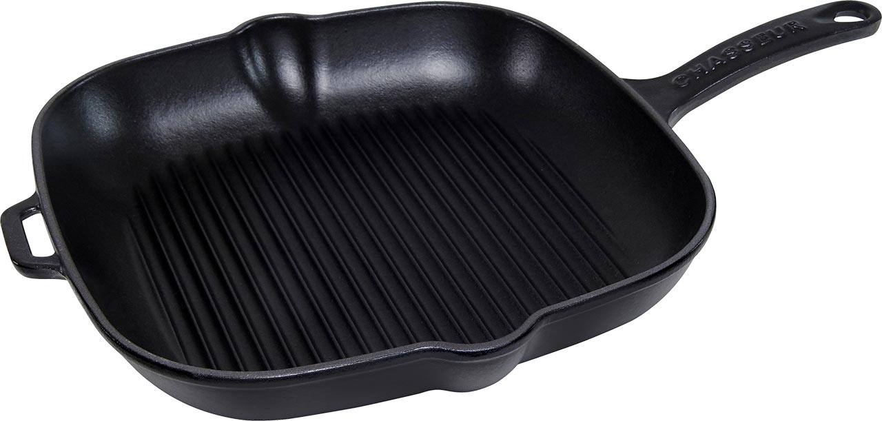 Chasseur Square Grill Pan 25cm Cast Iron