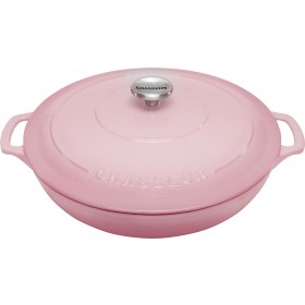 Chasseur Low Round Casserole 30cm/2.5L Cherry Blossom Pink