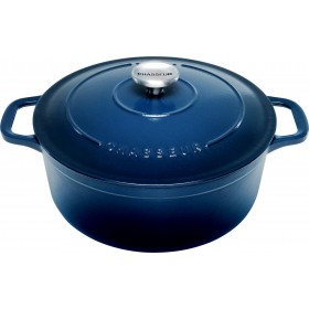 Chasseur Round French Oven 26cm/5L Liquorice Blue