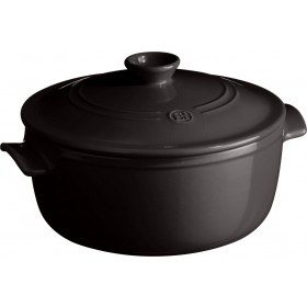 Emile Henry Round Stewpot 28.5cm/5.0L Charcoal
