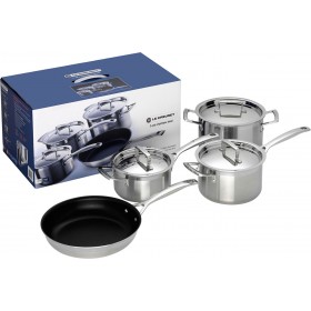 Le Creuset 3-Ply Stainless Steel 4pc Cookware Set