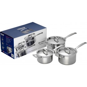 Le Creuset 3-Ply Stainless Steel 3pc Saucepan Set