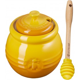 Le Creuset Stoneware Honey Pot & Dipper Nectar