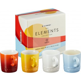 Le Creuset Elements Stoneware Espresso Mugs 100mL Gift Set of 4