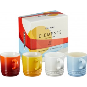 Le Creuset Elements Stoneware Cappuccino Mugs 200mL Gift Set of 4