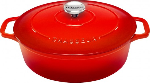 Chasseur 27cm Oval French Oven Inferno Red 3.6L Casserole Cast Iron