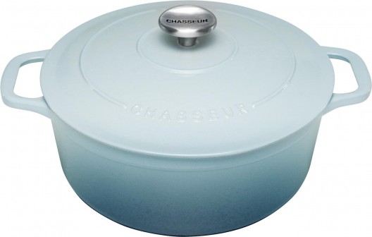 Chasseur 20cm Round French Oven Duck Egg Blue 2.3L Casserole Cast Iron