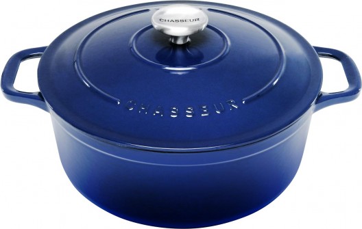 Chasseur 26cm Round French Oven French Blue 5.2L Casserole Cast Iron