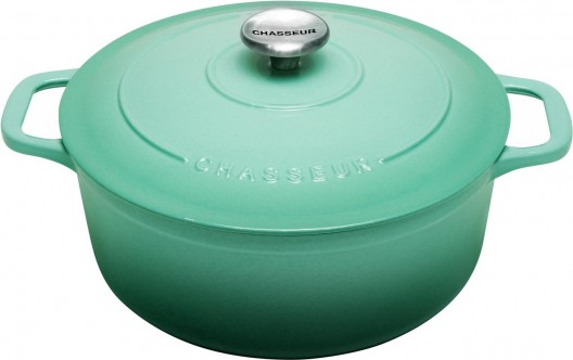 Chasseur 24cm Round French Oven Peppermint 3.8L Casserole Cast Iron