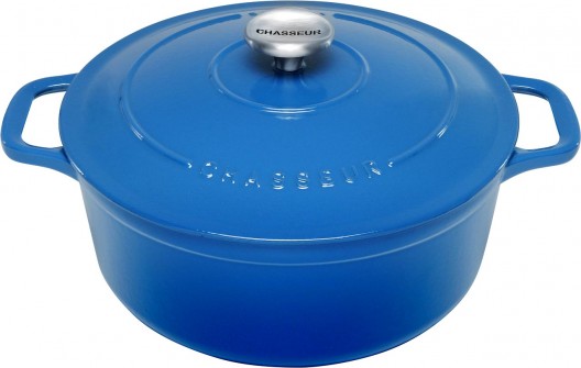 Chasseur 26cm Round French Oven Sky Blue 5.2L Casserole Cast Iron