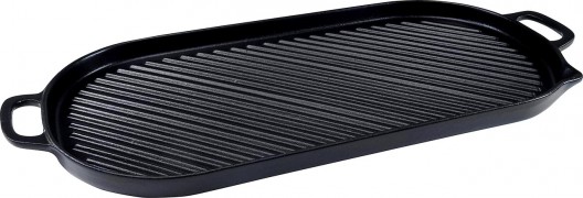 Chasseur Oval Stovetop Grill Black Onyx Cast Iron
