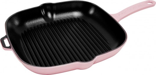 Chasseur Square Grill Pan 25cm Cherry Blossom Pink Cast Iron