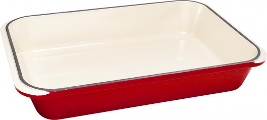 Chasseur Roasting Pan 40x26cm Federation Red Cast Iron Roaster