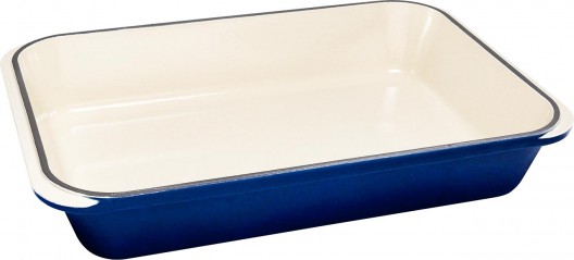 Chasseur Roasting Pan 40x26cm French Blue Cast Iron Roaster