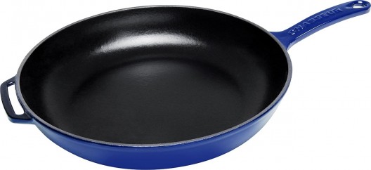Chasseur Frypan with Cast Handle 28cm French Blue Cast Iron Skillet