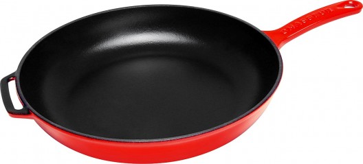 Chasseur Frypan with Cast Handle 28cm Inferno Red Cast Iron Skillet