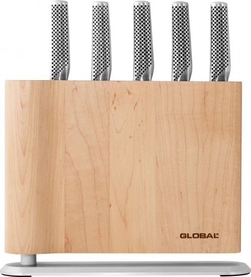 Global Uku 6pc Knife Block Set Maple 79656