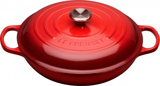 Le Creuset 30cm Signature Shallow Casserole Cerise Red 3.2L Buffet Cast Iron Dish