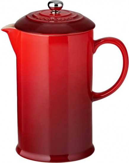 Le Creuset Stoneware Coffee Press Plunger 750mL Cerise Red