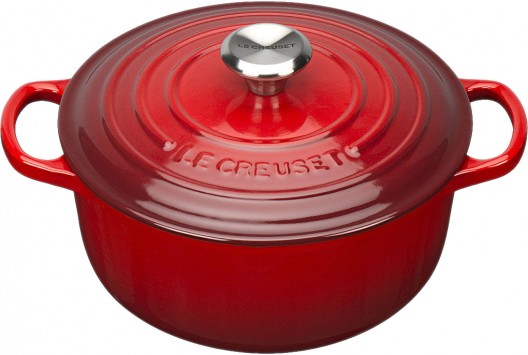 Le Creuset 20cm Signature Round Casserole Cerise Red French Oven 2.4L Cast Iron