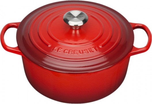 Le Creuset 26cm Signature Round Casserole Cerise Red French Oven 5.3L Cast Iron