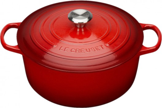 Le Creuset 28cm Signature Round Casserole Cerise Red French Oven 6.7L Cast Iron
