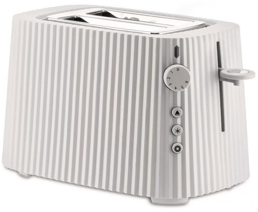 Alessi Plissé Toaster White 2-slice MDL08 W/AU