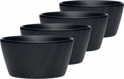 Noritake BoB/WoW Dune Cereal Bowl Set of 4 Black/White