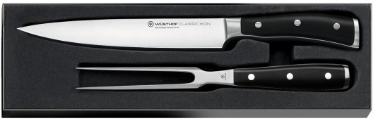 Wüsthof Classic Ikon Carving Knife & Fork 2-piece Set