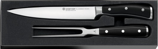 Wüsthof Classic Ikon Carving Knife & Fork 2-piece Set