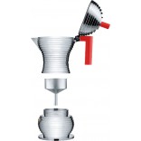 Alessi Pulcina Espresso Coffee Maker 6 Cups Red MDL02/6 R