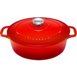 Chasseur 27cm Oval French Oven Inferno Red 3.6L Casserole Cast Iron