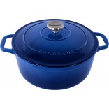 Chasseur 24cm Round French Oven Azure 4L Casserole Cast Iron