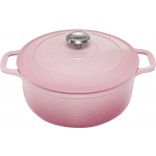 Chasseur 20cm Round French Oven Cherry Blossom Pink 2.3L Casserole Cast Iron