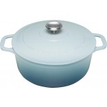 Chasseur 26cm Round French Oven Duck Egg Blue 5.2L Casserole Cast Iron
