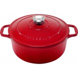 Chasseur 26cm Round French Oven Federation Red 5.2L Casserole Cast Iron