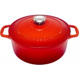 Chasseur 26cm Round French Oven Inferno Red 5.2L Casserole Cast Iron