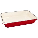 Chasseur Roasting Pan 40x26cm Federation Red Cast Iron Roaster
