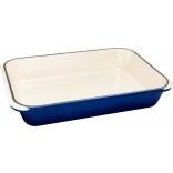 Chasseur Roasting Pan 40x26cm French Blue Cast Iron Roaster