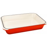 Chasseur Roasting Pan 40x26cm Inferno Red Cast Iron Roaster