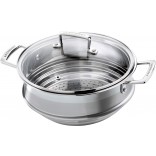 Le Creuset 3-Ply Stainless Steel Large Multi Steamer 20/22/24cm with Glass Lid