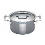 Le Creuset 3-Ply Stainless Steel Low Casserole 20cm with Lid (3L)