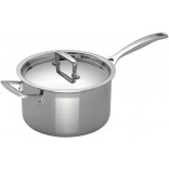 1 x Le Creuset 3-Ply Stainless Steel Saucepan 20cm with Lid (3.8L)