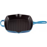Le Creuset Signature Cast Iron Square Grillit 26cm Azure Blue Grill Pan