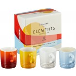 Le Creuset Elements Stoneware Espresso Mugs 100mL Gift Set of 4