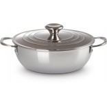 Le Creuset Signature Stainless Steel Risotto Pot 24cm/3.3L with Lid