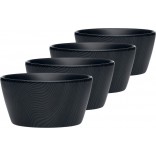 Noritake BoB Dune Cereal Bowl Set of 4 Black on Black