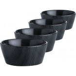 Noritake BoB Dune Dessert Bowl Set of 4 Black on Black