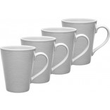 Noritake GoG Swirl Mug Set of 4 Grey on Grey